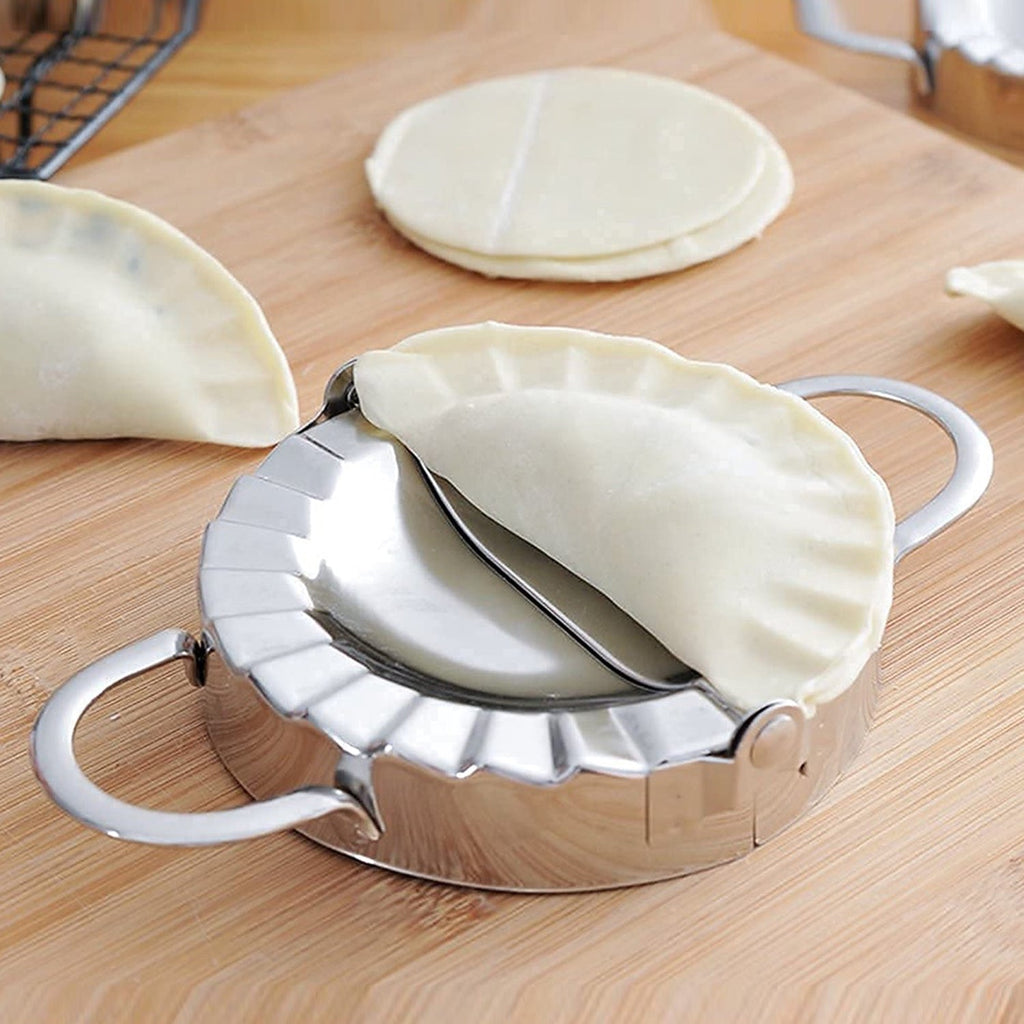 Stainless Steel Dumpling Maker – Easy Momo, Gujiya & Pastry Press Tool