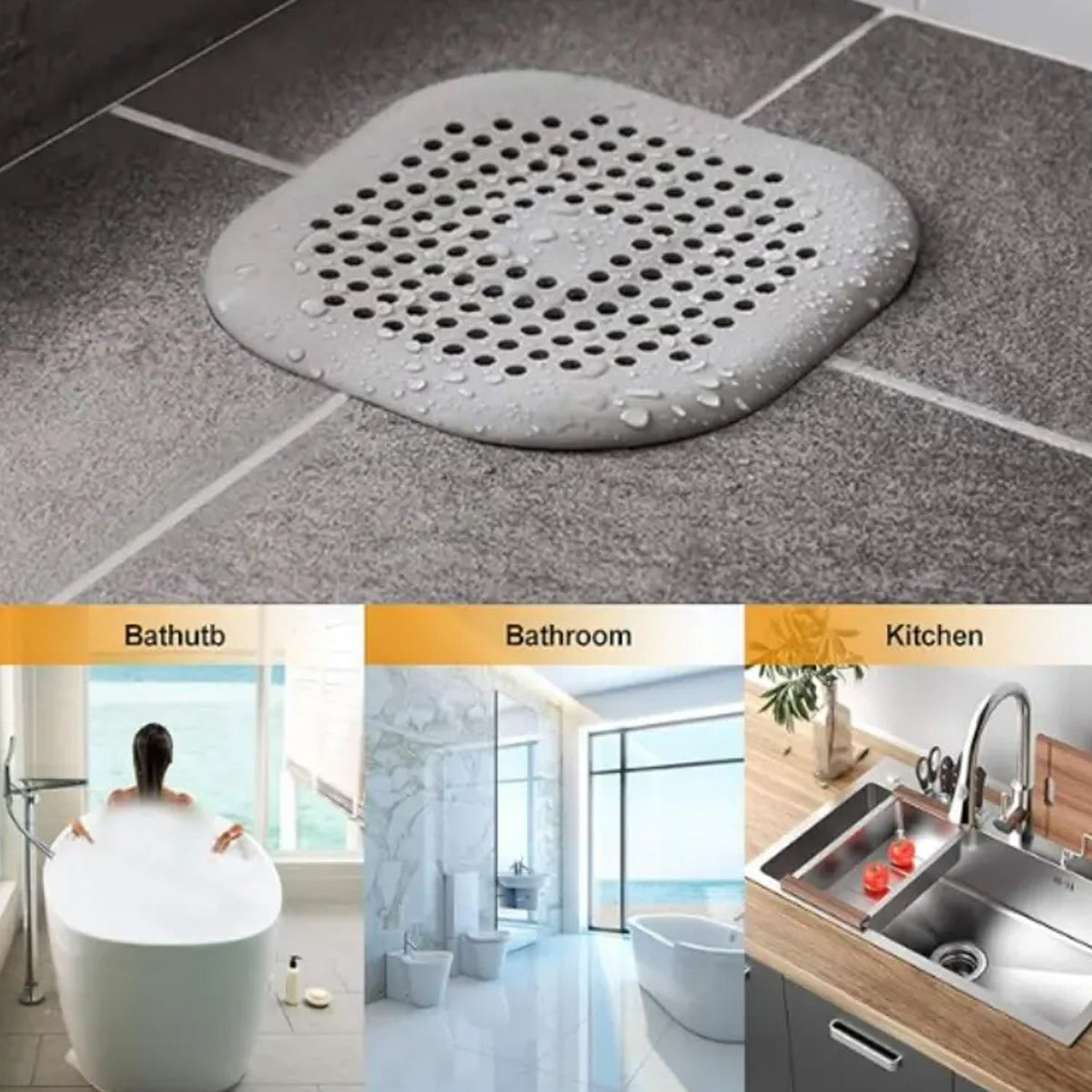 Silicone Floor Drain Cover – Anti-Clog Hair Catcher & Odor Stopper