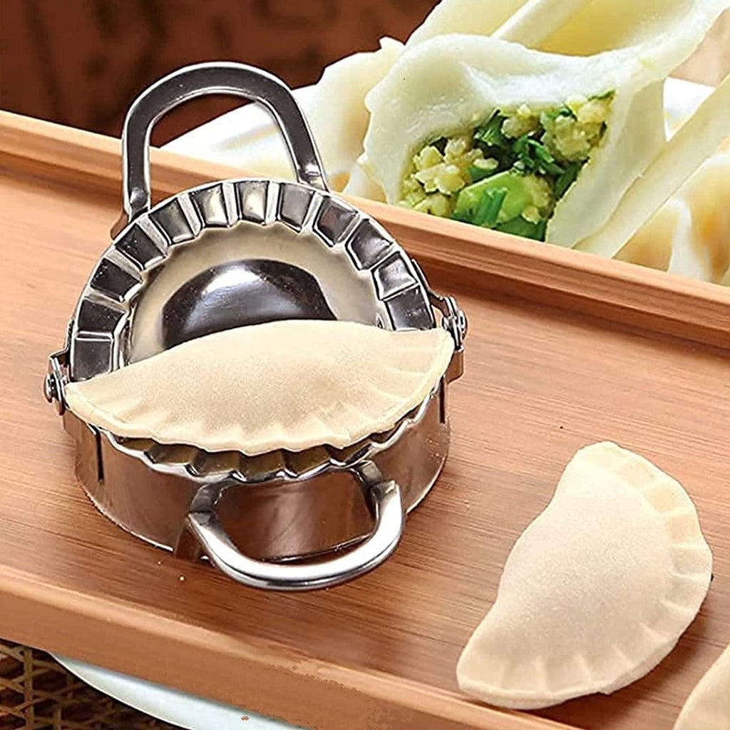 Stainless Steel Dumpling Maker – Easy Momo, Gujiya & Pastry Press Tool