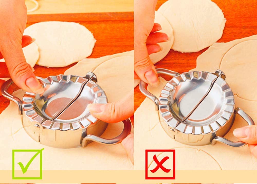 Stainless Steel Dumpling Maker – Easy Momo, Gujiya & Pastry Press Tool