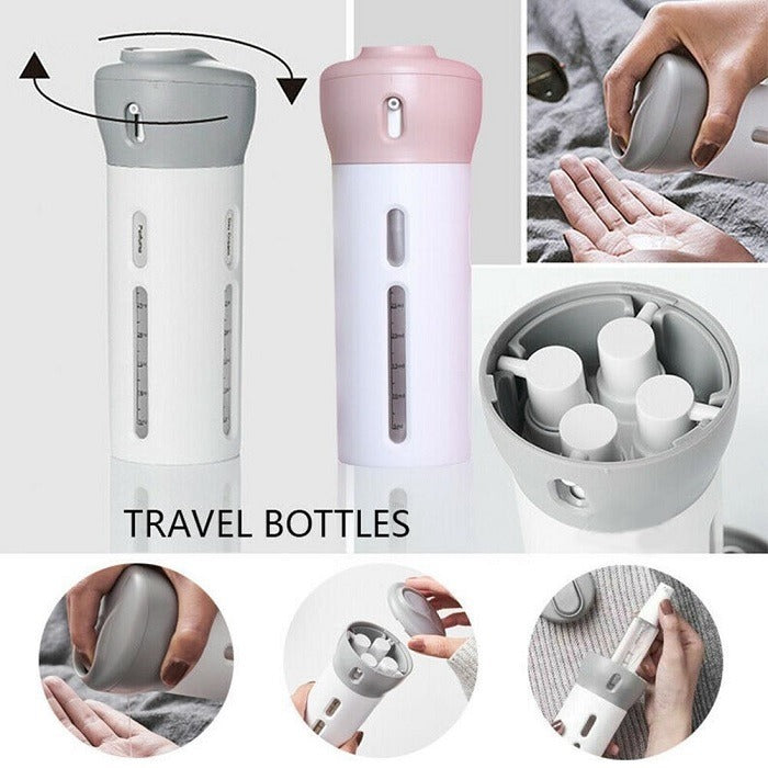 ✈️💧 TravelMate™ 4-in-1 Refillable Travel Bottle 🧴✨