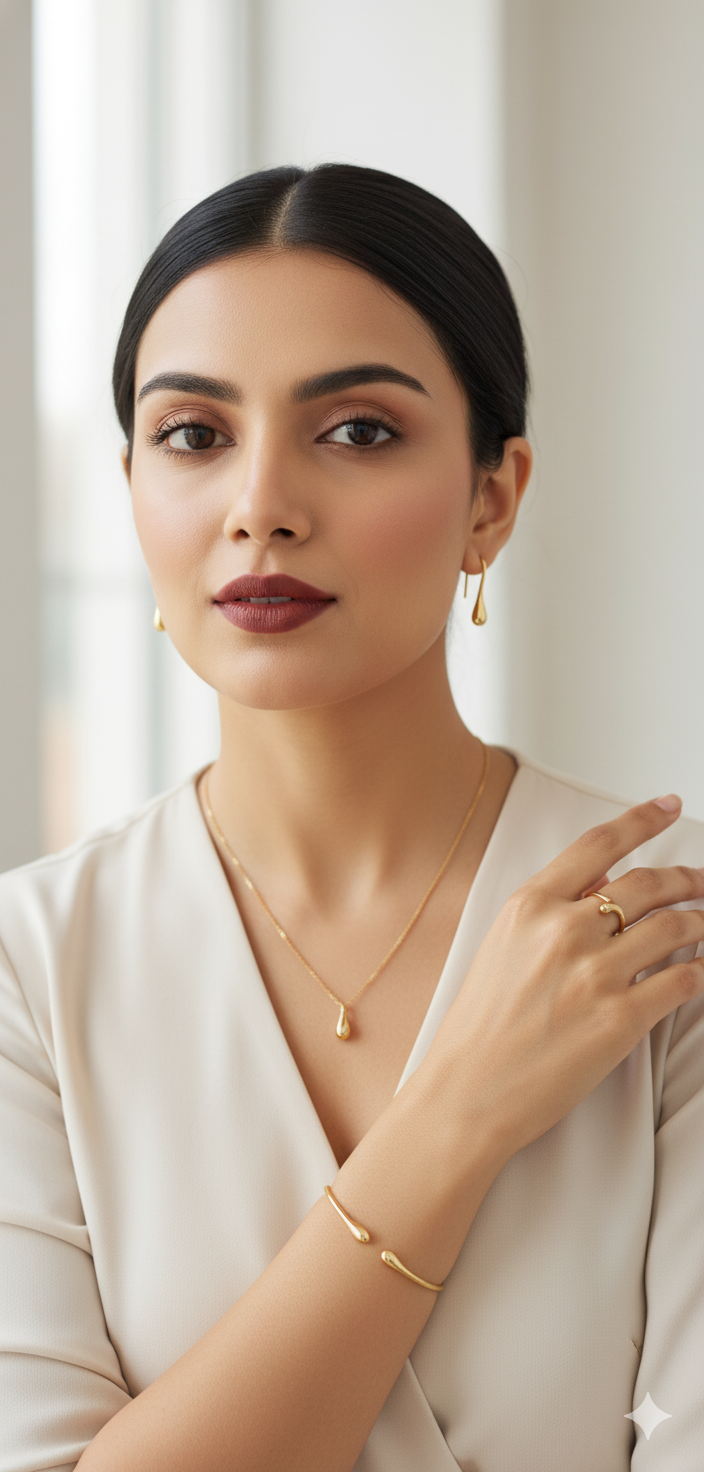 ✨ "Golden Dewdrop Elegance Set" ✨