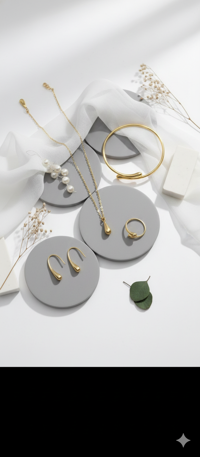 ✨ Nakshveda Luxe Gold & Heart Elegance Combo ✨