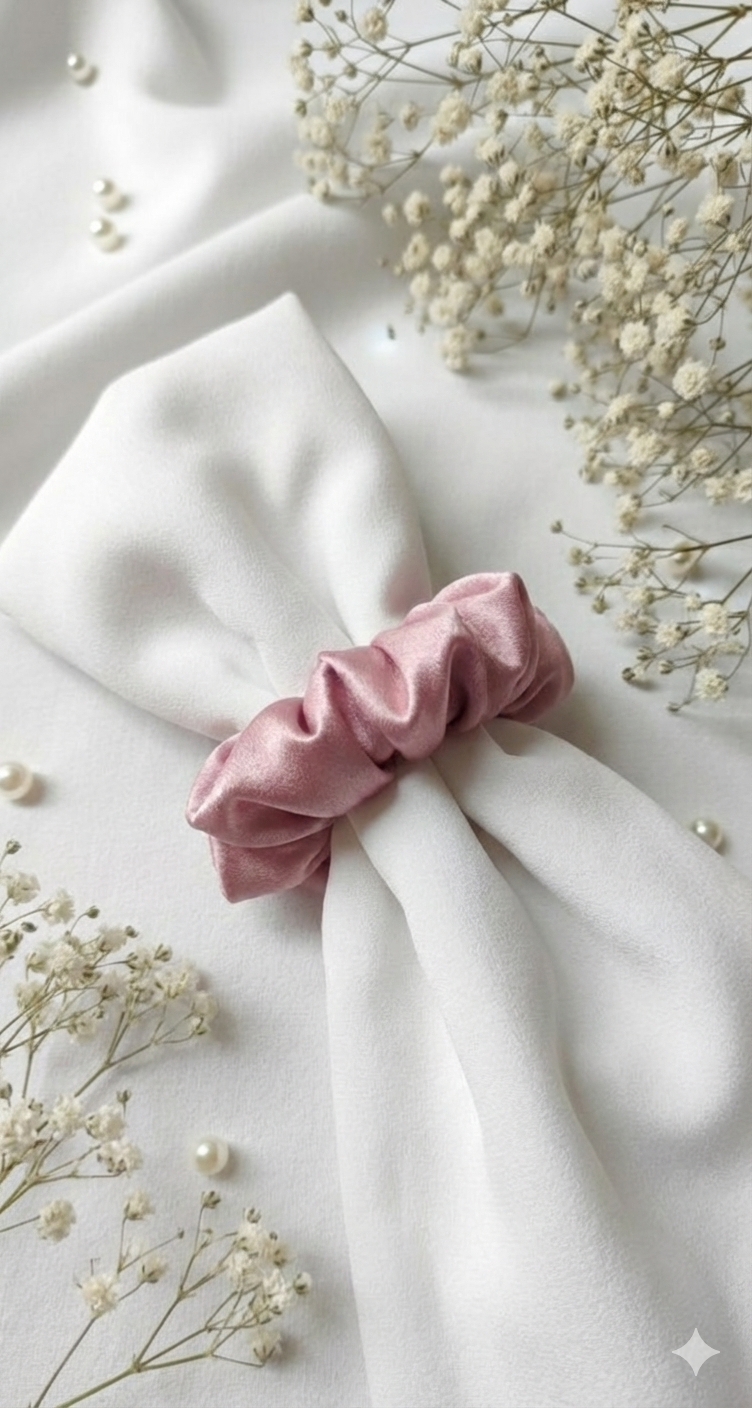 ✨ Premium Satin Scrunchie Trio – Soft Shine Hair Accessory Set ✨