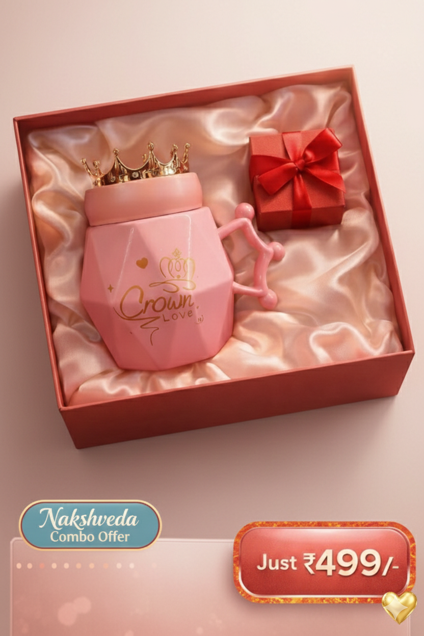 Special Crown Love Mug Gift Set With Surprise Combo 🎁👑