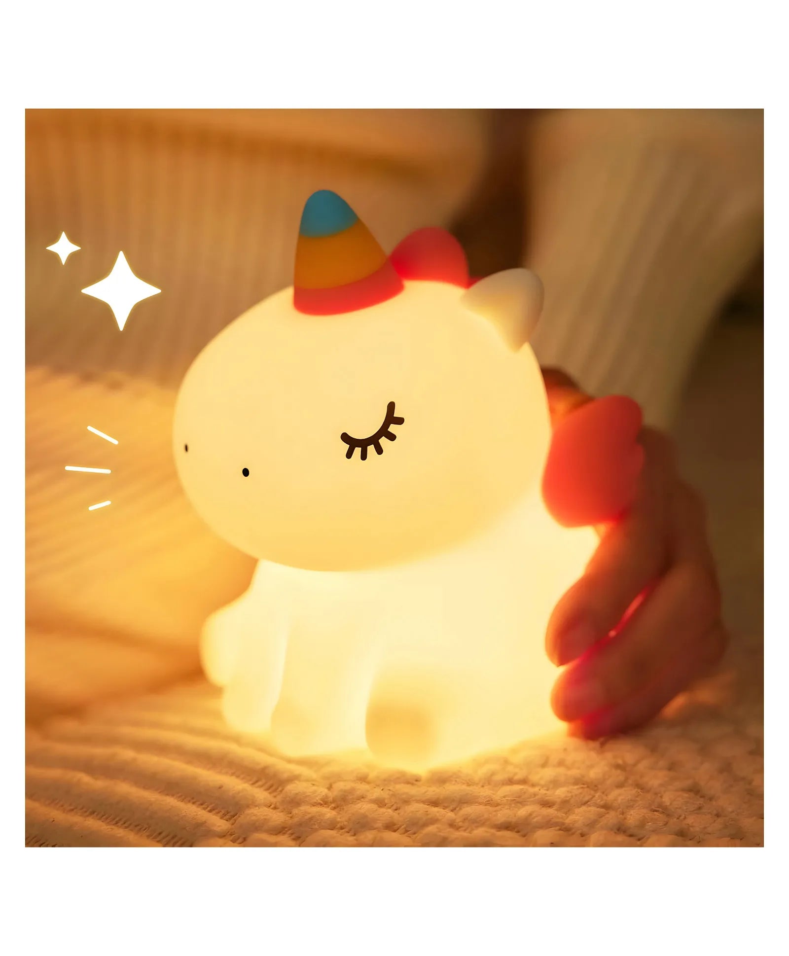 Cute Silicone Unicorn Night Light