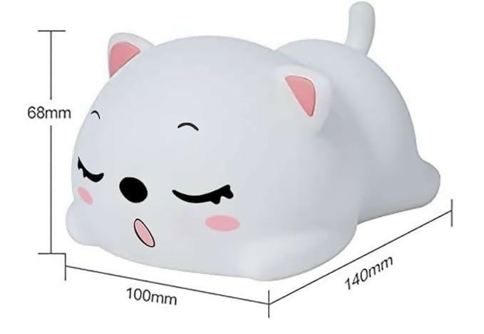 Cute Sleeping cat Silicone Night Lamp