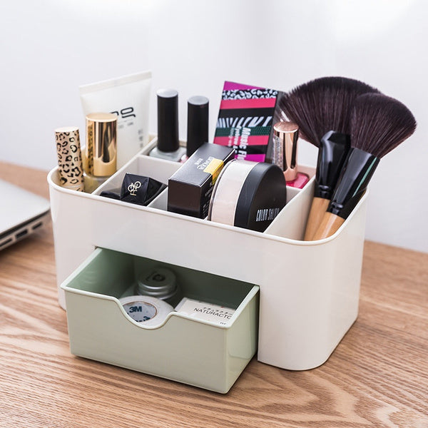 Multi-Functional Cosmetic Storage Organizer with Drawer – Elegant & Practical Skincare & Makeup Holder