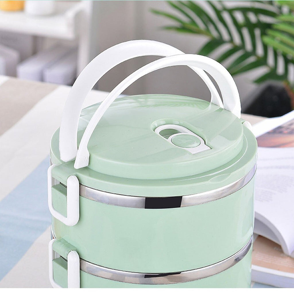 Double-Layer Stainless Steel Lunch Box – Leak-Proof & Portable 🍱