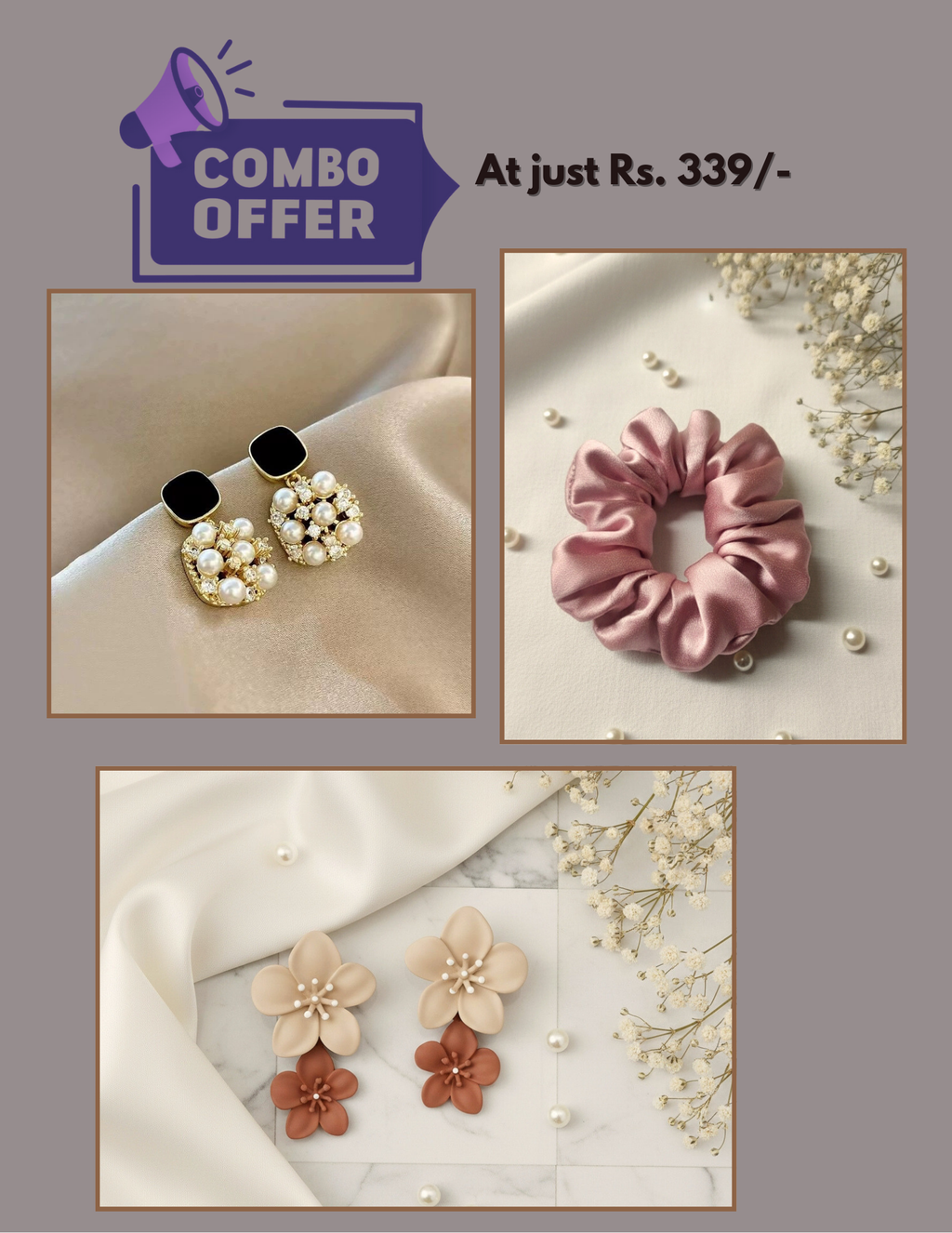 ✨ Nakshveda Soft Pearl Bloom Combo ✨