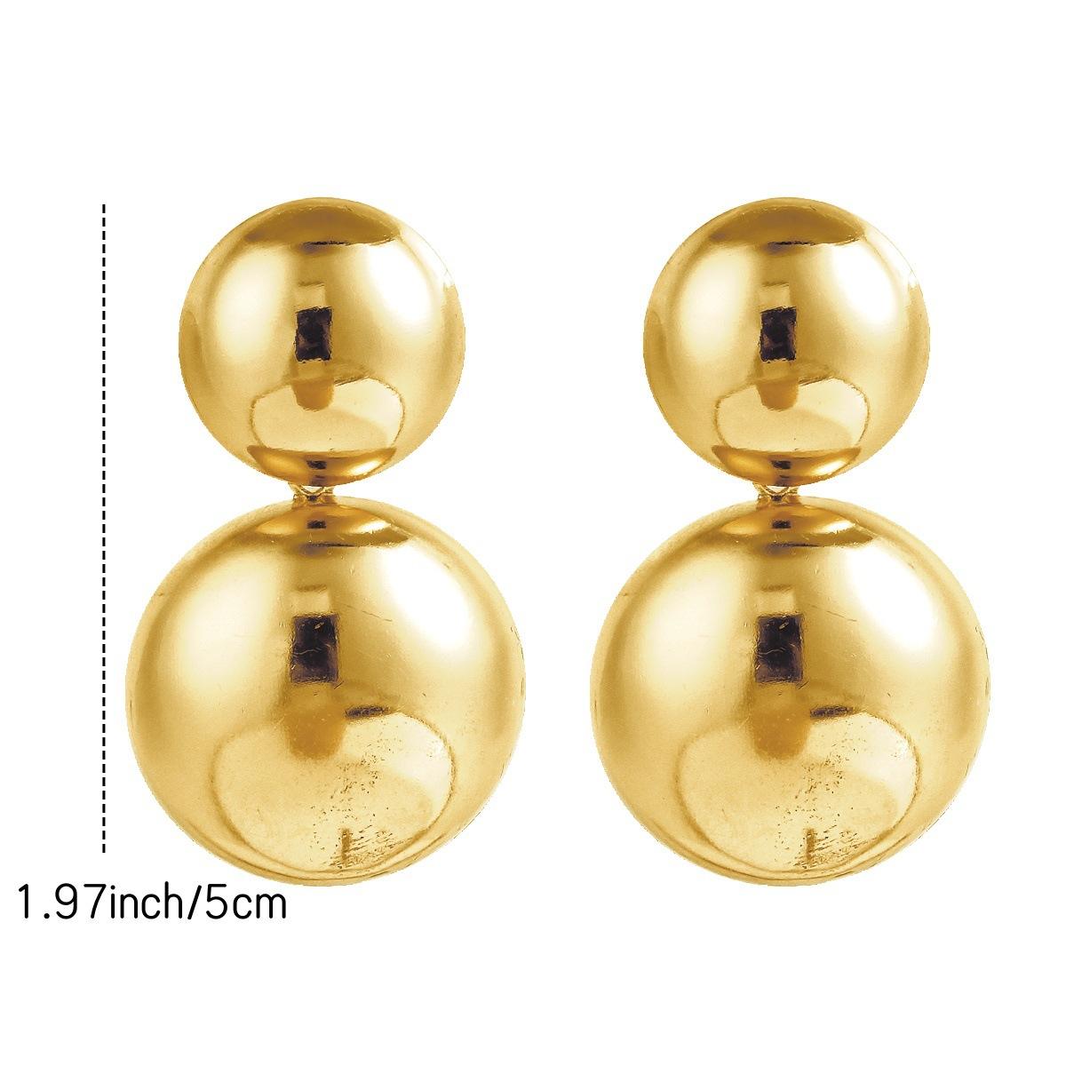 Bold Double Disc Statement Earrings