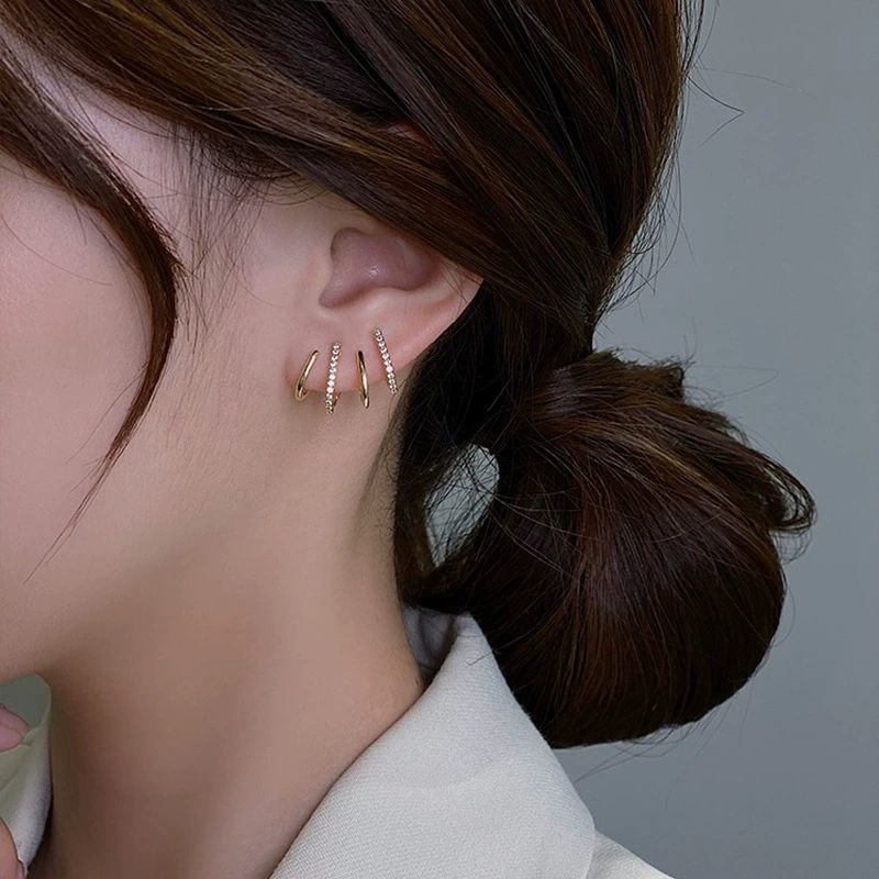 Enamel Leaf Duo Stud Earrings