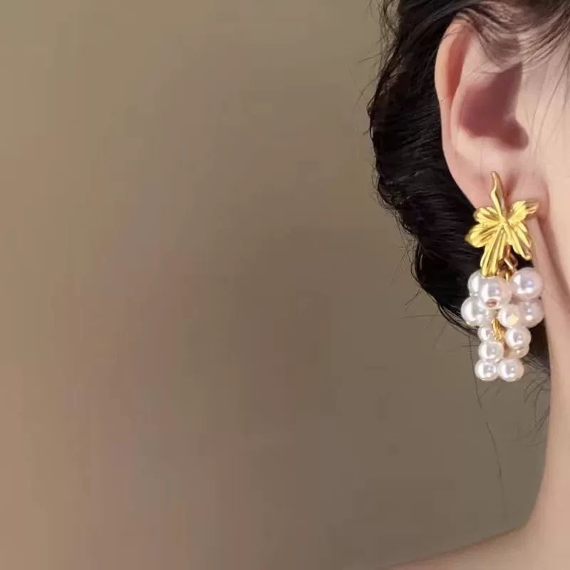 Glam Grape Cluster Statement Earrings