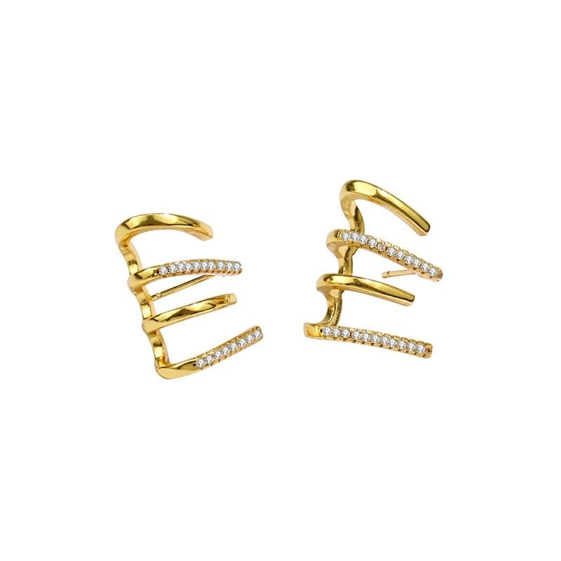 Enamel Leaf Duo Stud Earrings