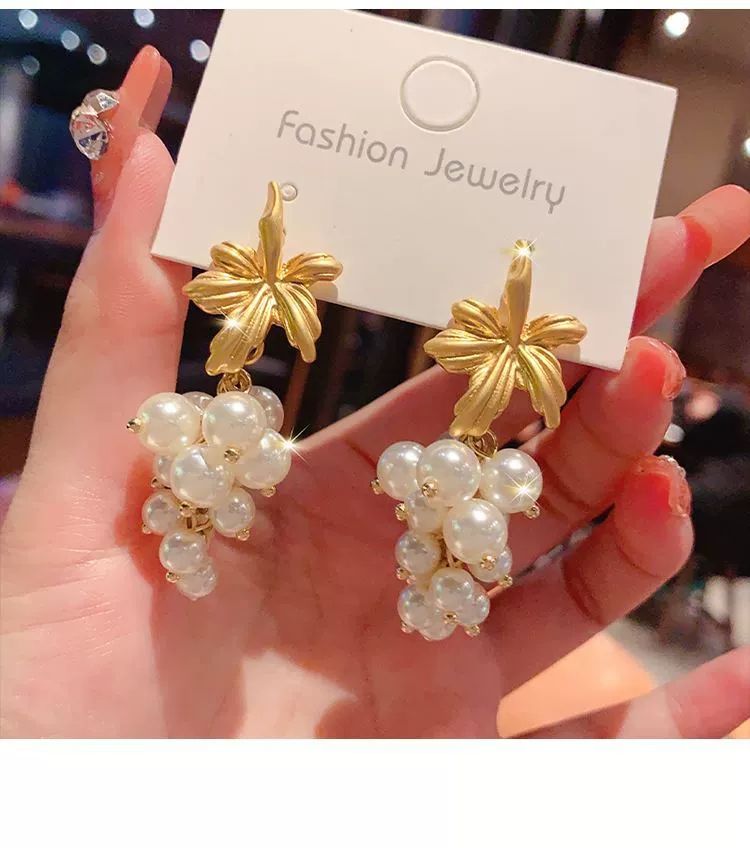 Glam Grape Cluster Statement Earrings