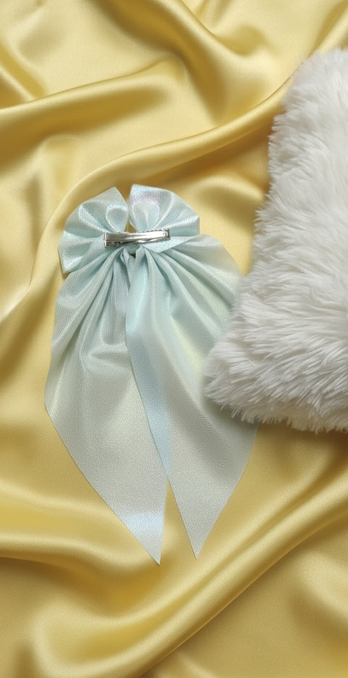 ✨ Iridescent Satin Bow Hair Clip ✨
