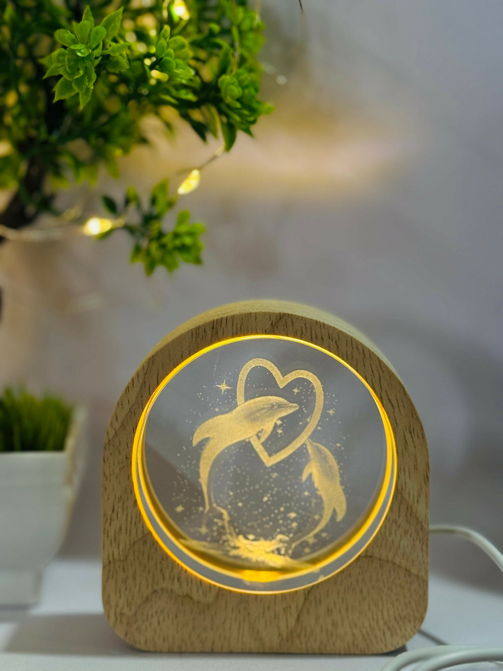 🐬💛 AquaLove™ Dolphin LED Night Lamp ✨🌊