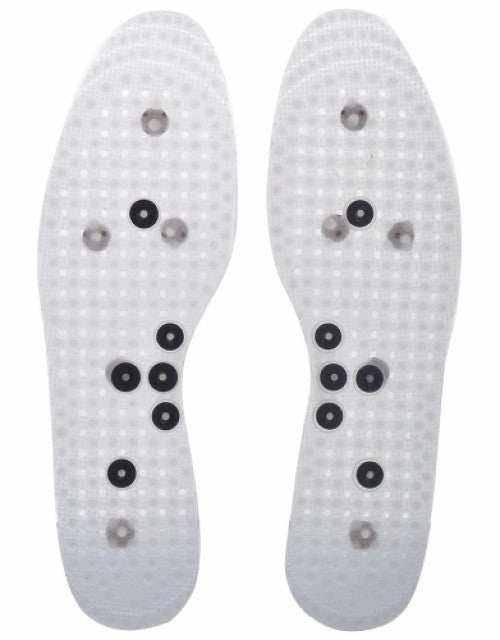 Acupressure insoles with massage points for foot pain relief and improved circulation