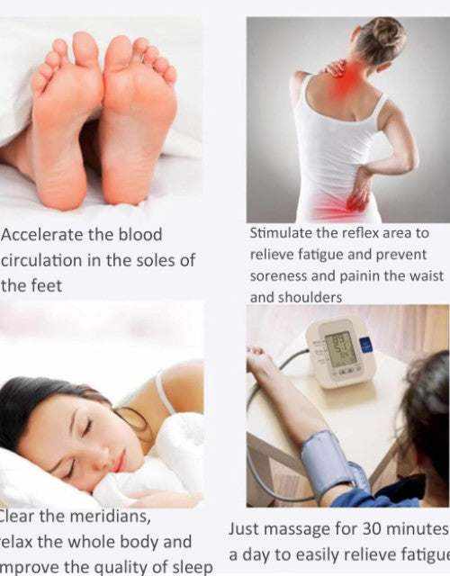 Acupressure insoles with massage points for foot pain relief and improved circulation