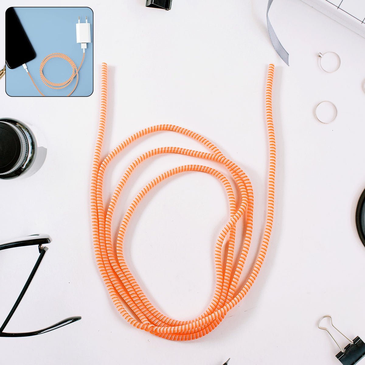 Flexible Spiral Cable Protector Sleeve (1 Pc)