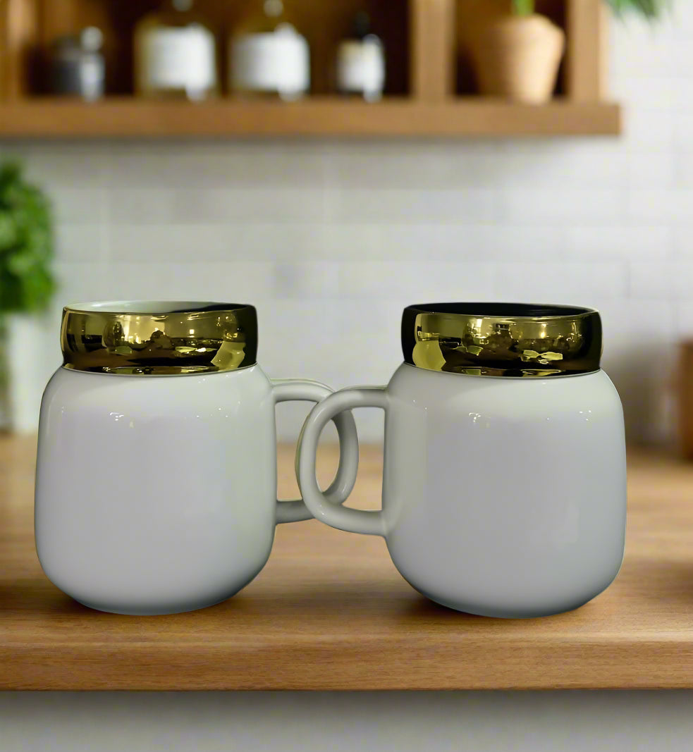 💕 Mr & Mrs Ceramic Mug Set – Couple Edition 💍☕