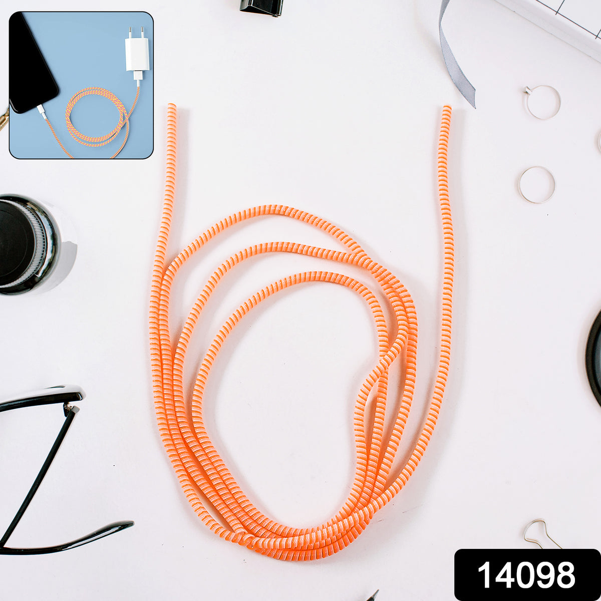 Flexible Spiral Cable Protector Sleeve (1 Pc)