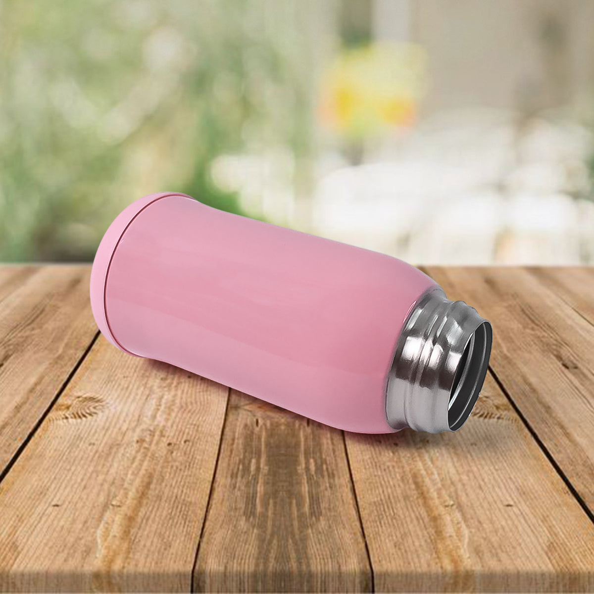 Thermos Steel Double Wall Vacuum Bottle With Cover  Strap 600ml Approx