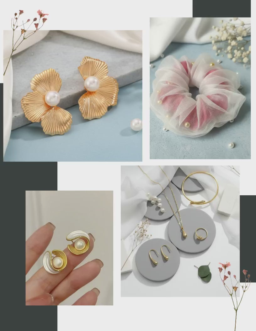 ✨ Nakshveda Luxe Pearl & Gold Combo ✨